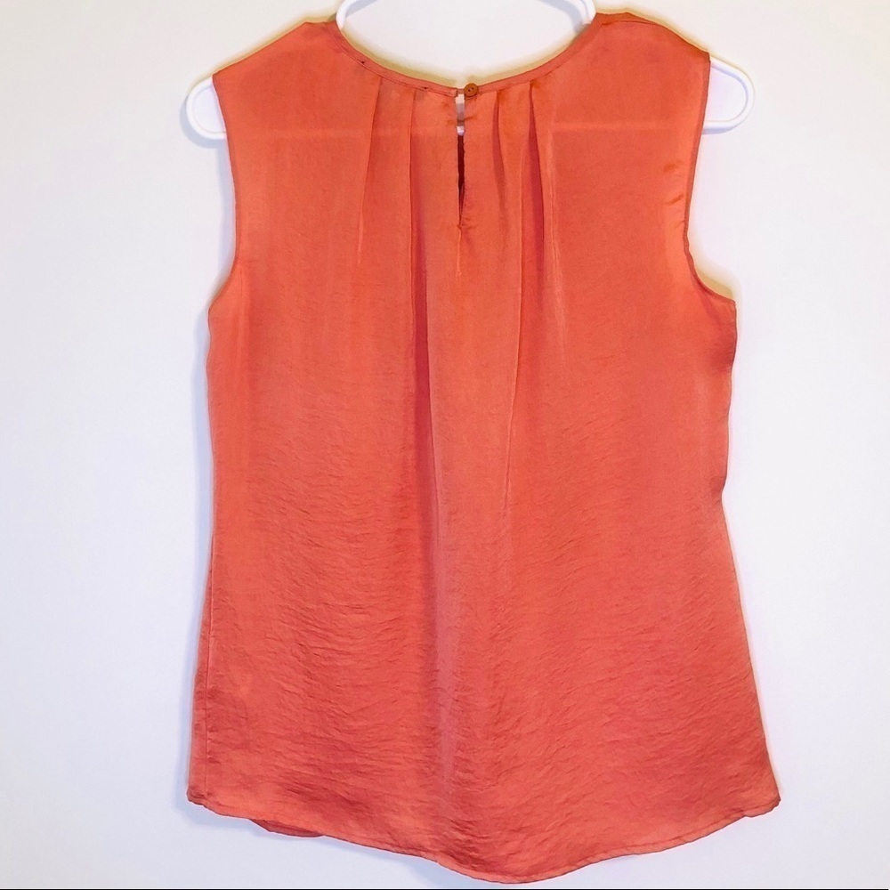 2/$15 Violet & Claire - Coral Orange Sleeveless Blouse – Size S - Picture 5 of 7